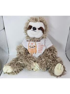 Plush Sloth Toy with Graphic Shirt